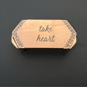 KEEP Collective custom rose gold and crystal charm, Take Heart